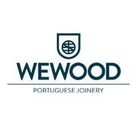 WEWOOD logo with a shield emblem on a white background
