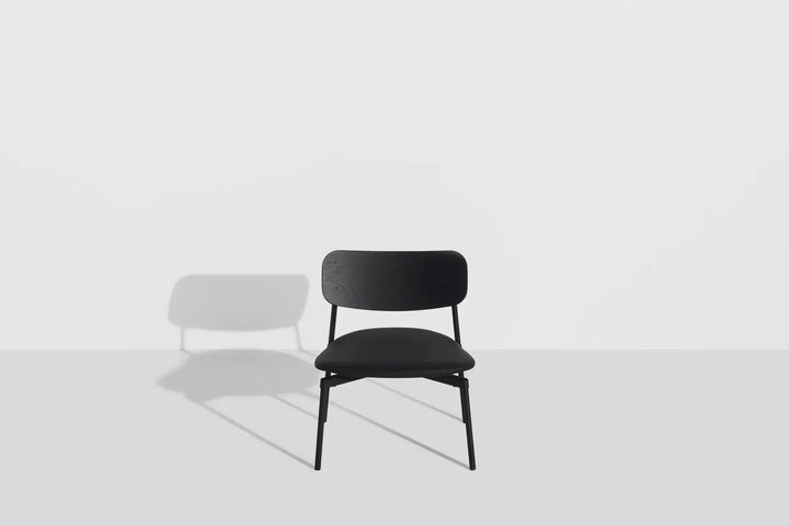 Fromme Wood Lounge Chair Leather Upholstered