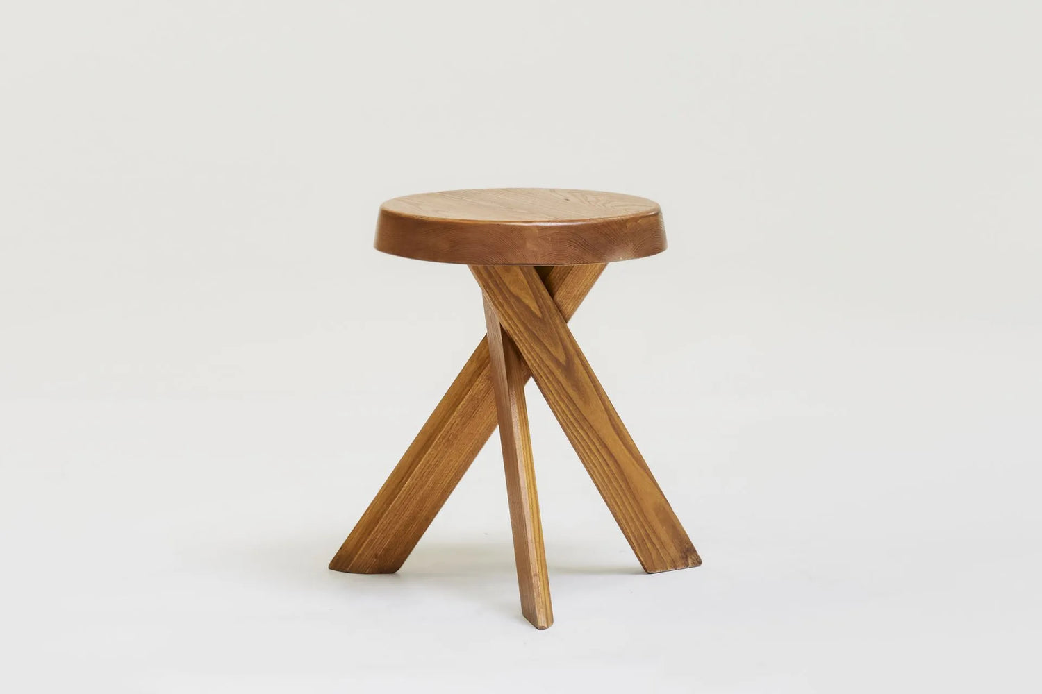 Elm stool 'S31' by Pierre Chapo