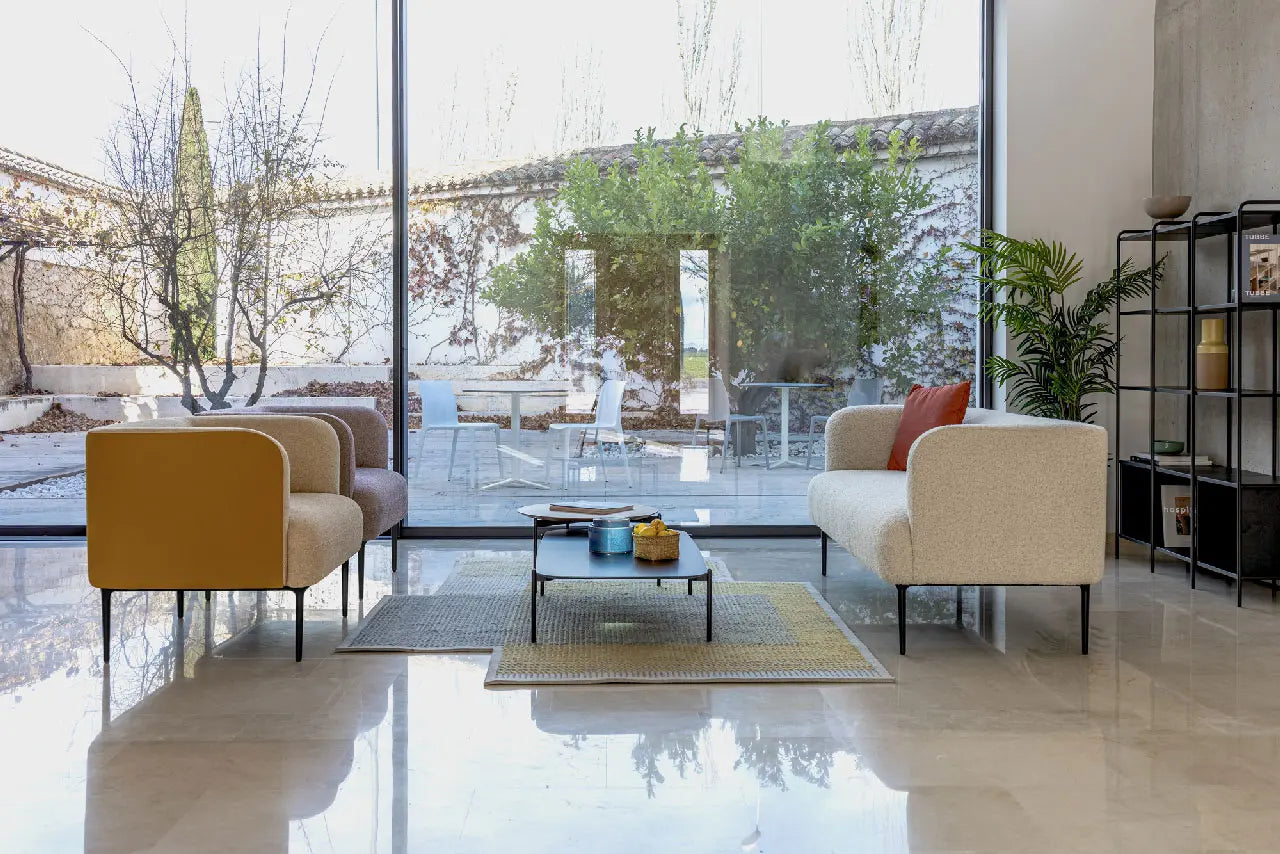 Cuic 3 Seater Two Colour Sofa with Two Different Upholsteries