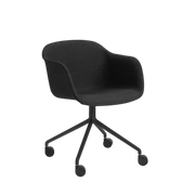 Fiber Armchair Swivel Base With Castors