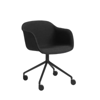 Fiber Armchair Swivel Base With Castors