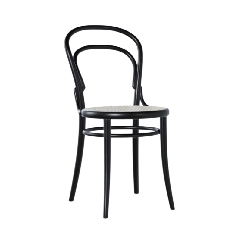 14 Chair - Veneer/ Solid Wood & Cane Seat