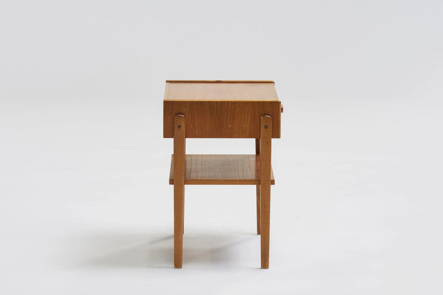Set of 2 teak bedside tables, 1950s-1970s