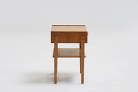 Set of 2 teak bedside tables, 1950s-1970s