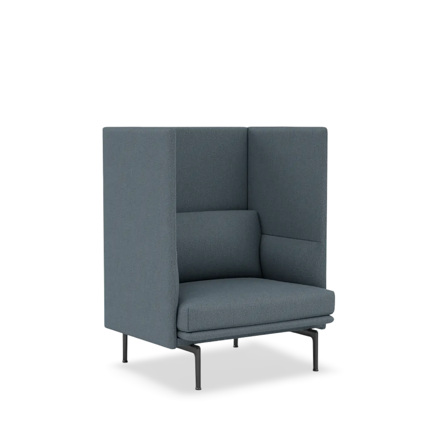 Outline Highback Sofa 100 1-Seater - Black Base