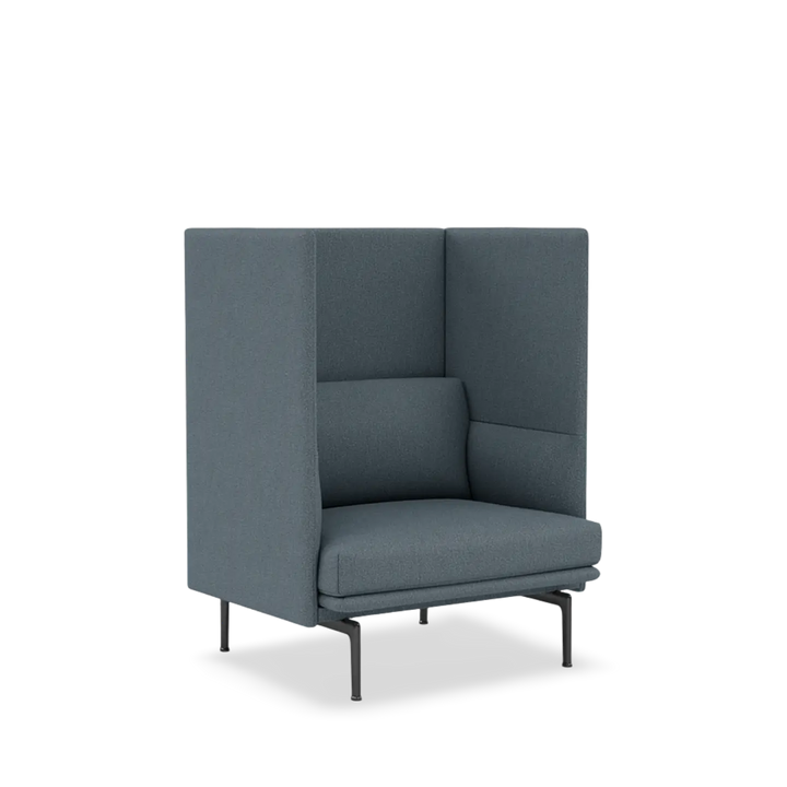 Outline Highback Sofa 100 1-Seater - Black Base