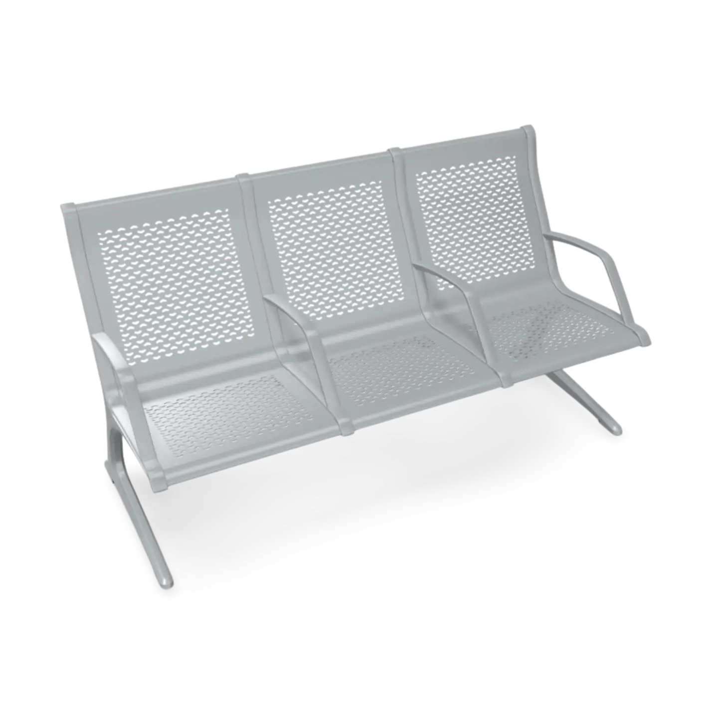Passport Steel 3 Seats Bench with Armrest