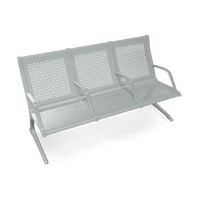 Passport Steel 3 Seats Bench with Armrest