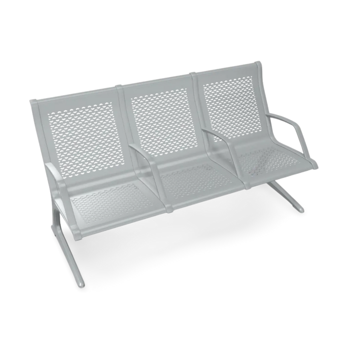 Passport Steel 3 Seats Bench with Armrest