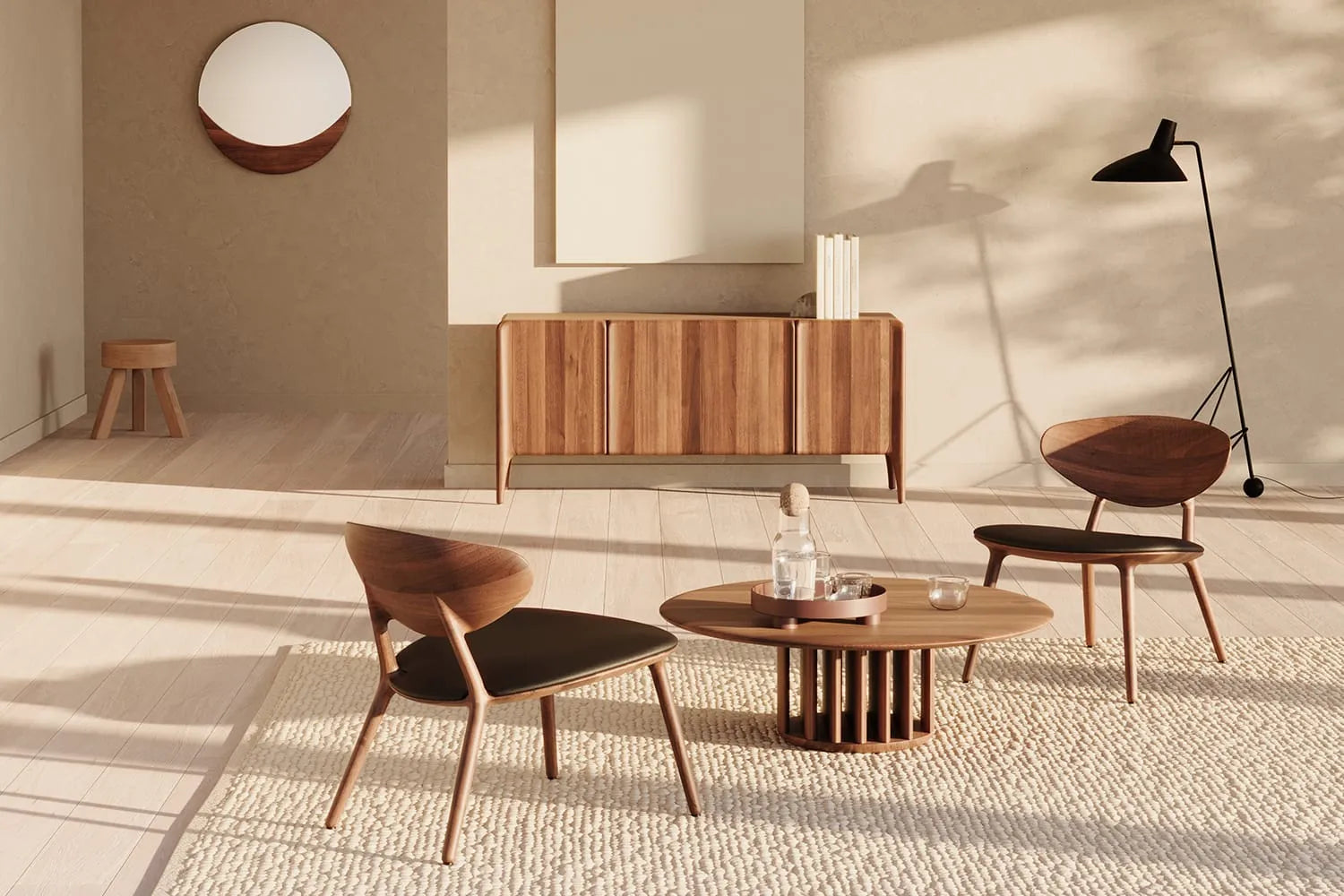 Grid Coffee Table - Solid Top