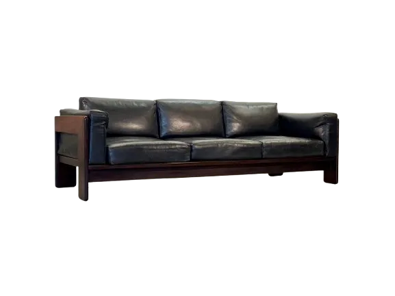 Bastiano Leather Sofa by Afra and Tobia Scarpa for Gavina, 1960s - 3 Seater