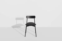 Fromme Wood Chair Leather Upholstered