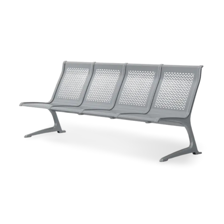 Passport Steel 4 Seats Bench without Armrest