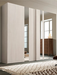 Armoire Domino avec 2 portes coulissantes et 2 miroirs