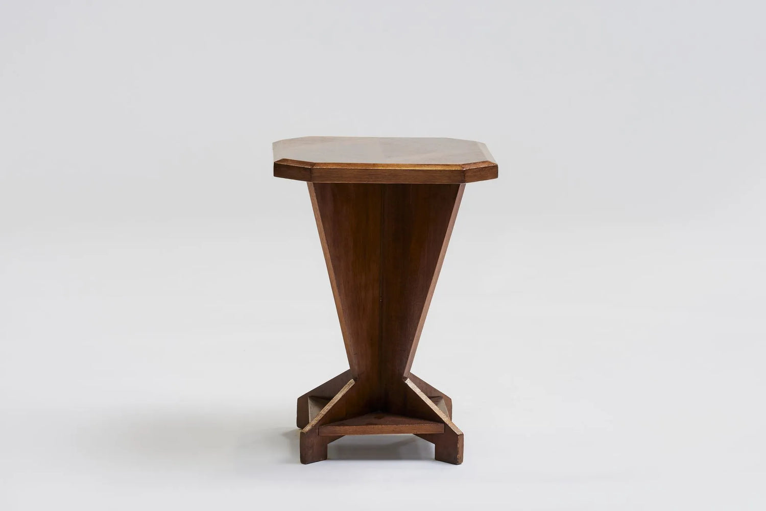 Square oak side table