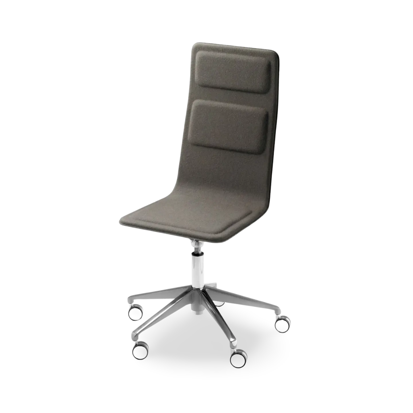 Laia Office Chair 5 Legs Front Side in Fabric High Back