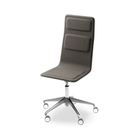 Laia Office Chair 5 Legs Front Side in Fabric High Back