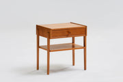Set of 2 teak bedside tables, 1950s-1970s