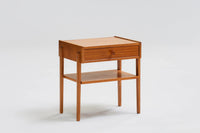 Set of 2 teak bedside tables, 1950s-1970s