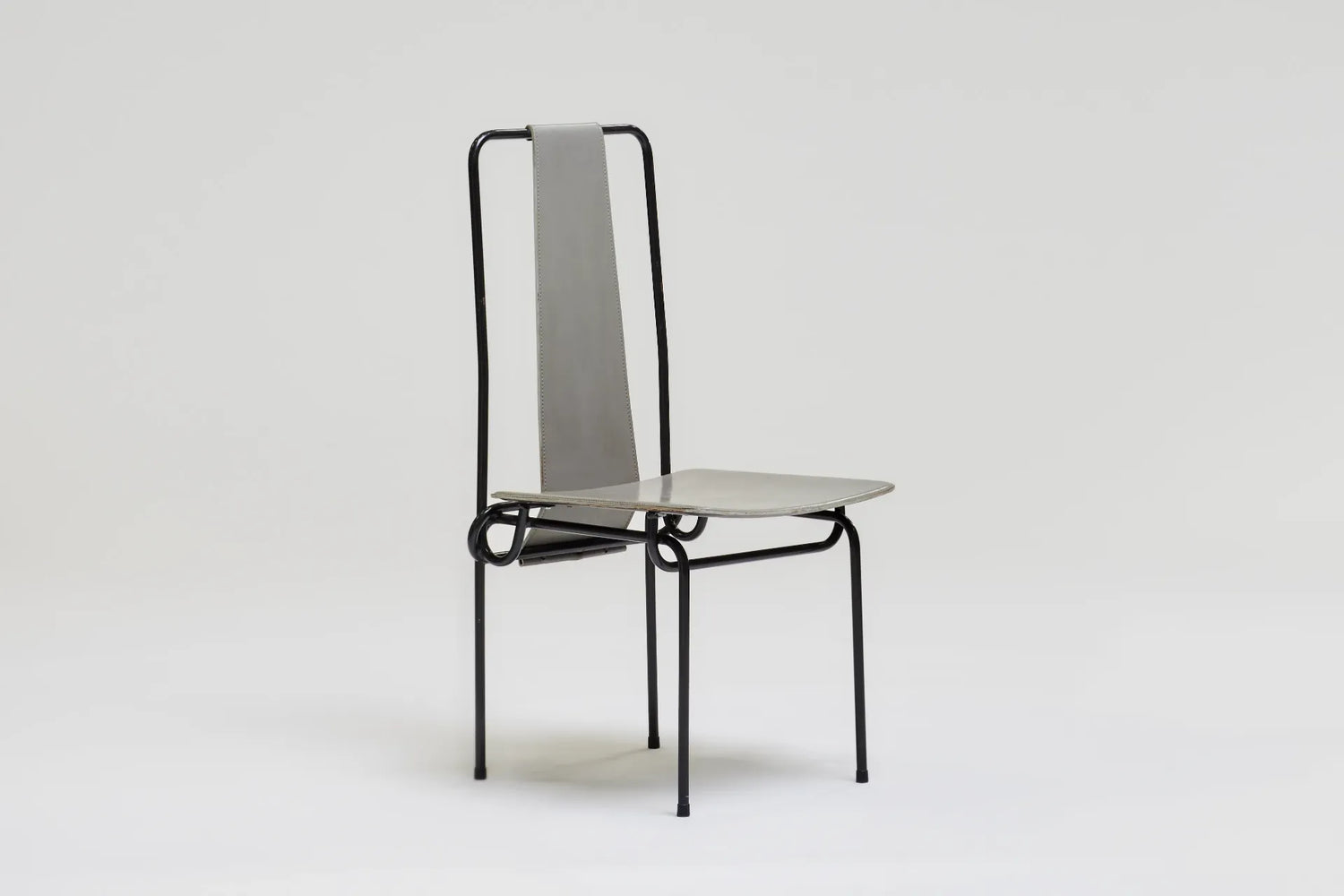 Set of 6 metal dining chairs by Adelberto del Lago, 1980s