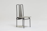 Set of 6 metal dining chairs by Adelberto del Lago, 1980s