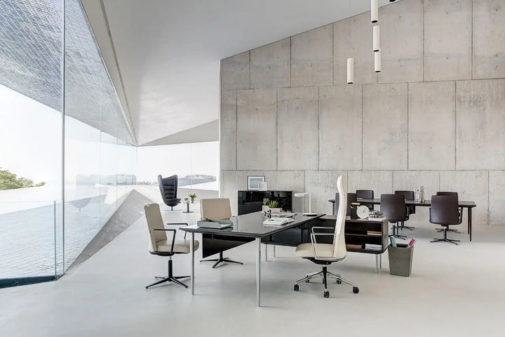 Longo Desk With Cabinet Support - Executive