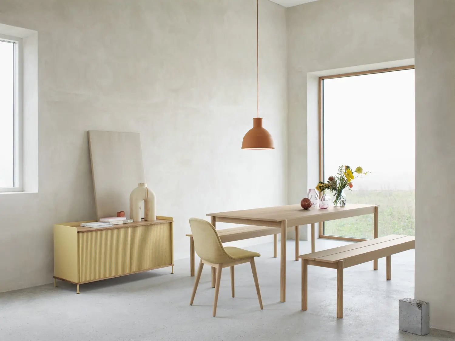 Linear Wood Bench