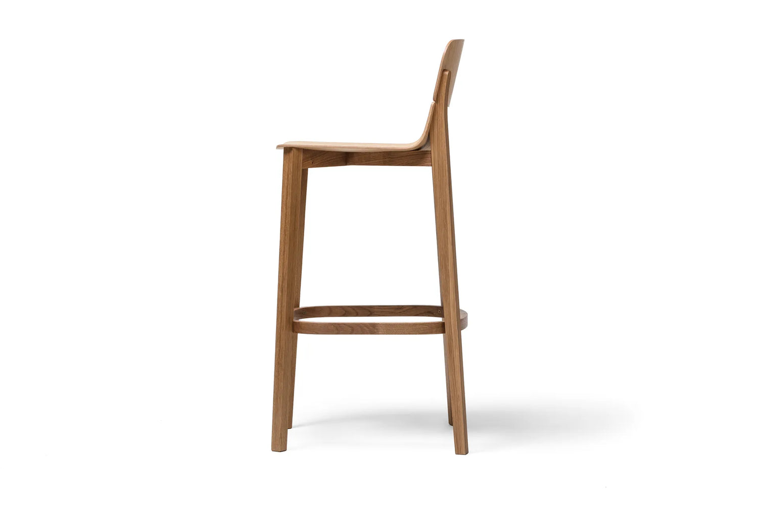 Tabouret de bar Leaf - Placage/ Dossier & Assise en Bois Massif