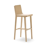 Emea Tabouret de bar 80 cm Siège en bois Dossier haut