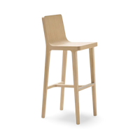 Emea Tabouret de bar 80 cm Siège en bois Dossier haut