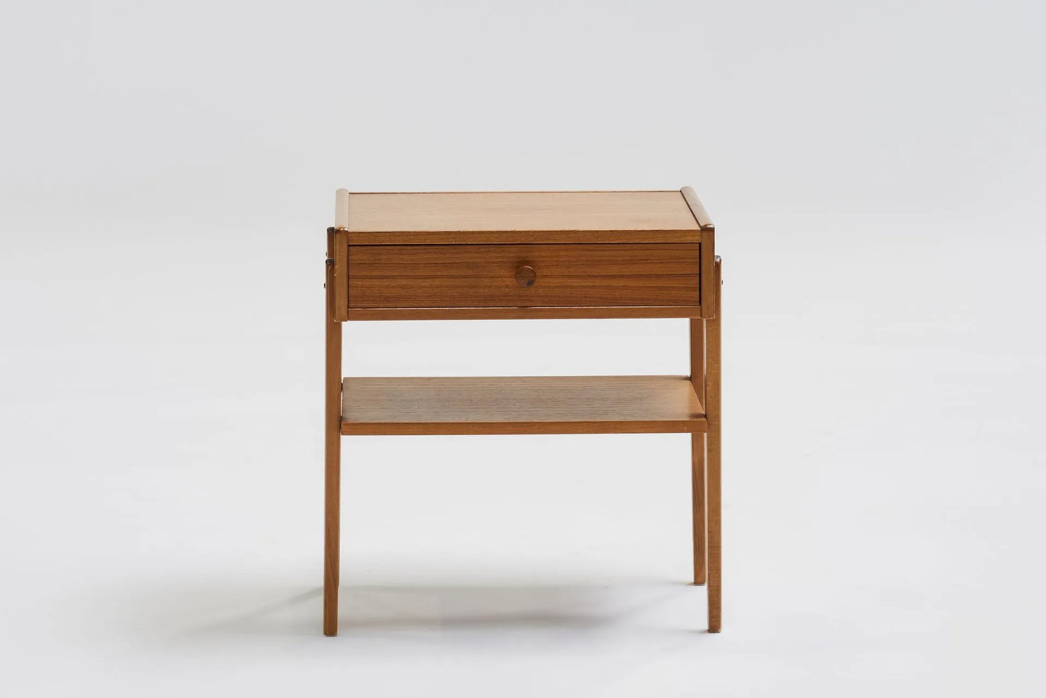 Set of 2 teak bedside tables, 1950s-1970s