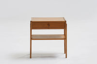 Set of 2 teak bedside tables, 1950s-1970s