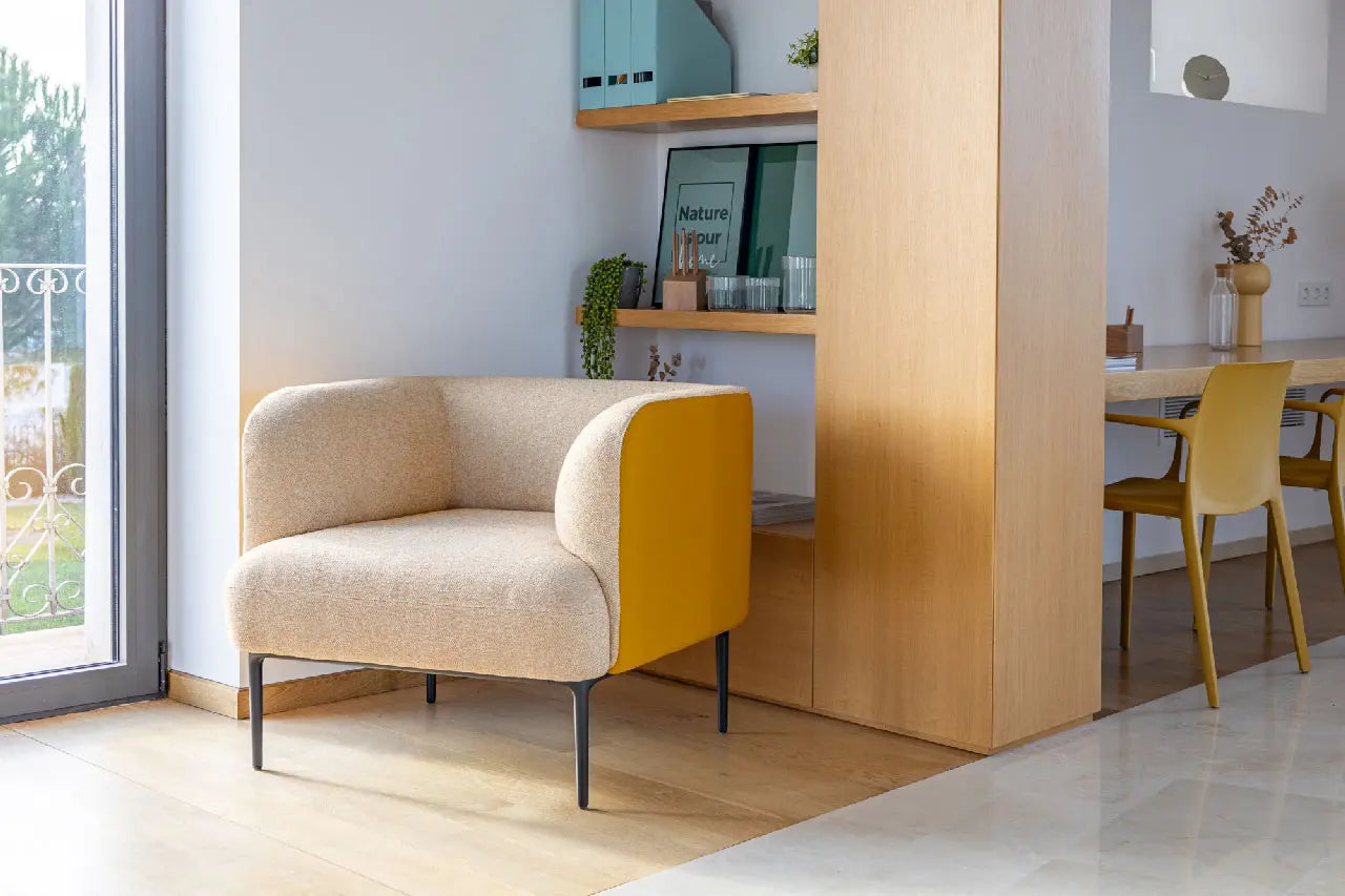 Cuic Two Colour Lounge Chair with Two Different Upholsteries