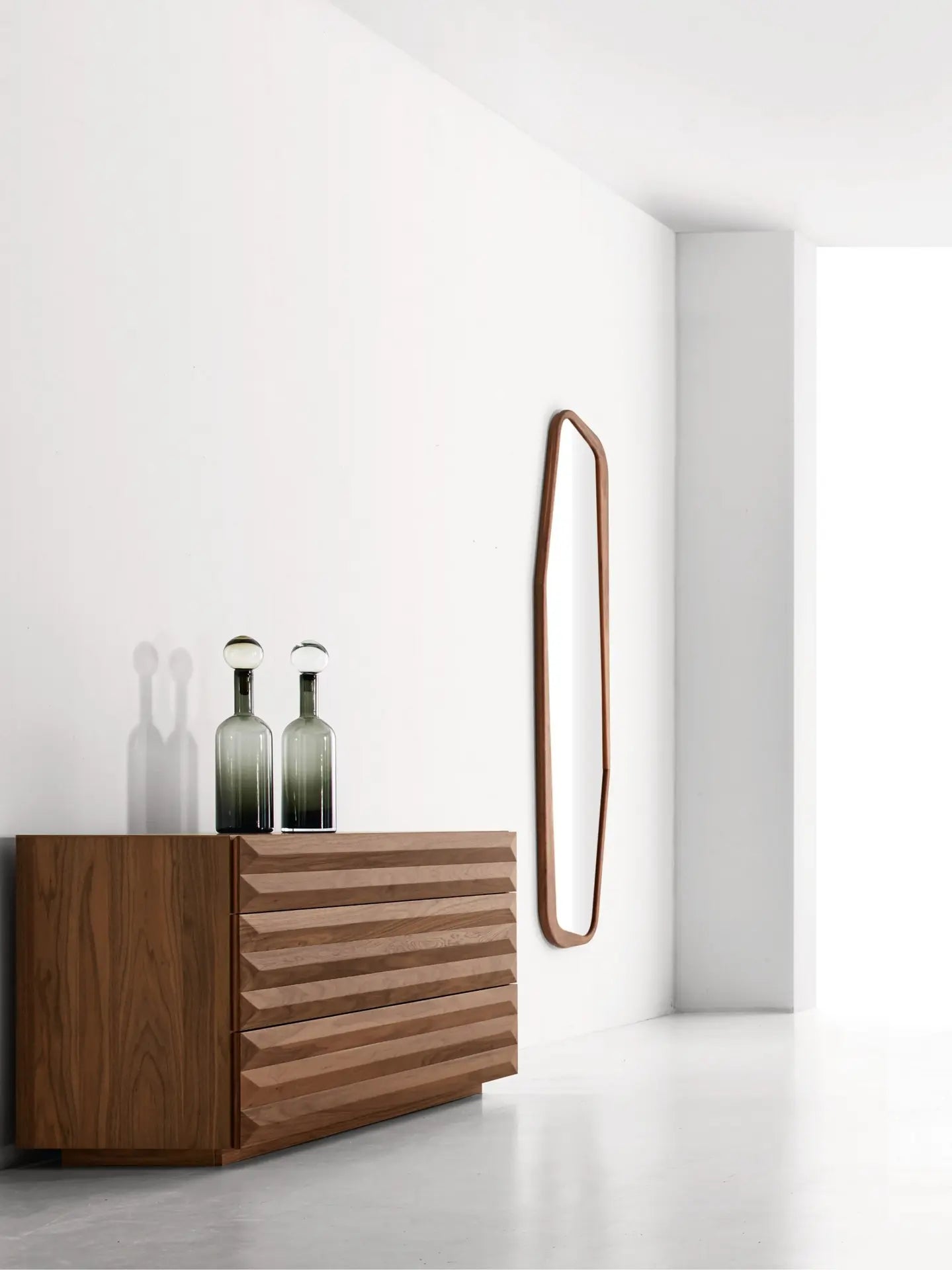 Miroir York - Miroir Argenté Avec Cadre En Bois
