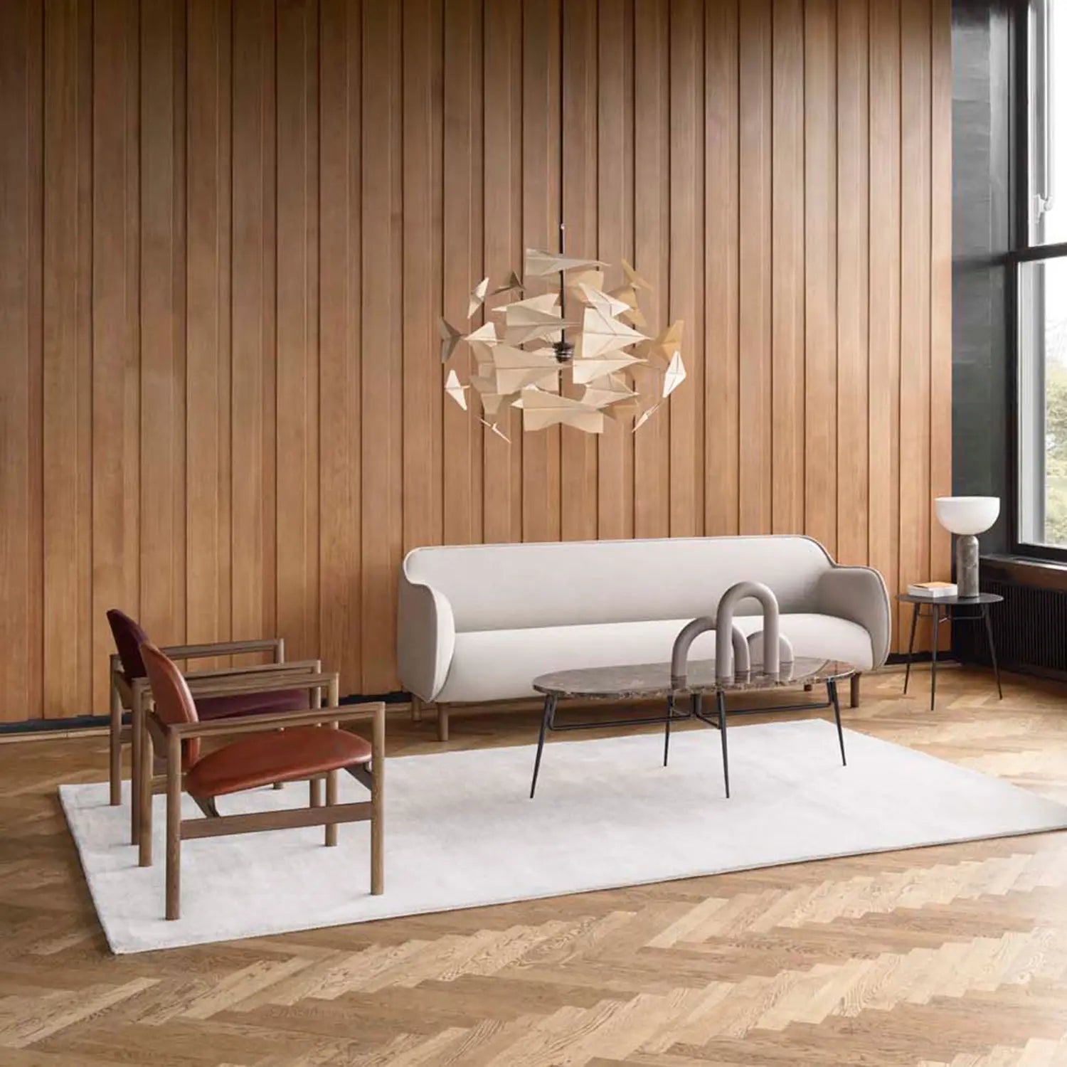 Gab Lounge Oak Black Lacquer
