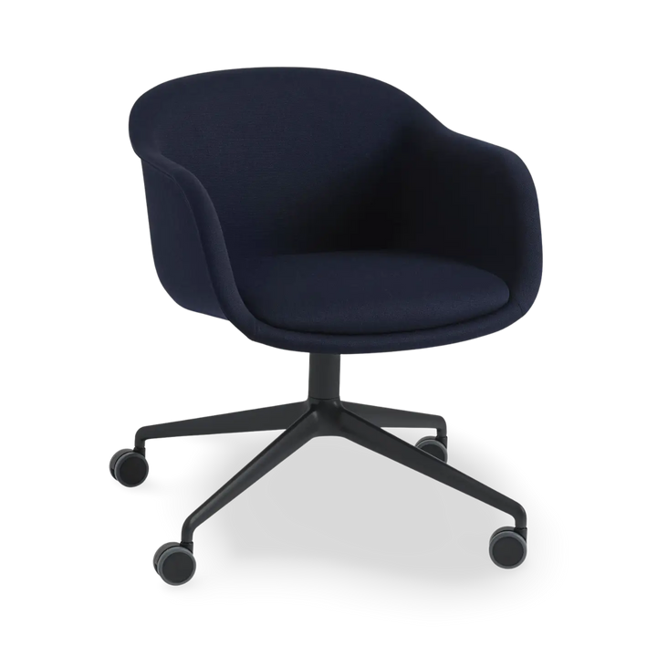 Fiber Conference Armchair Swivel Base with Castors