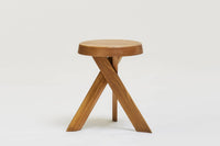 Elm stool 'S31' by Pierre Chapo