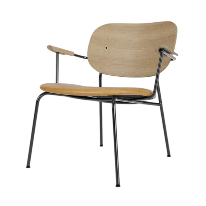 Co Lounge Chair - 4-Legs Base Seat Upholstered with Arms