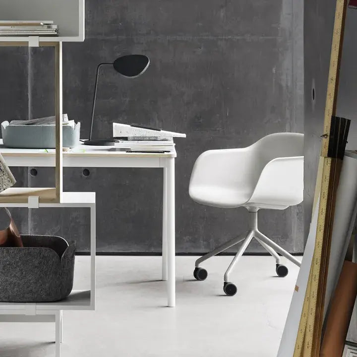 Fauteuil En Fibre Base Pivotante Avec Roulettes