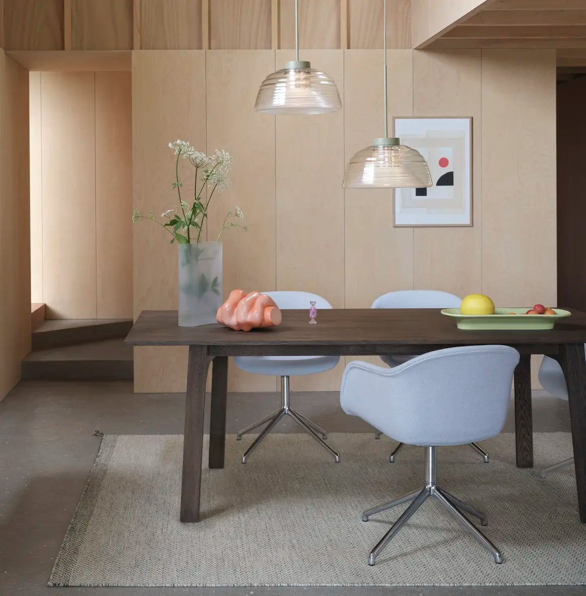 Fiber Conference Armchair Swivel Base