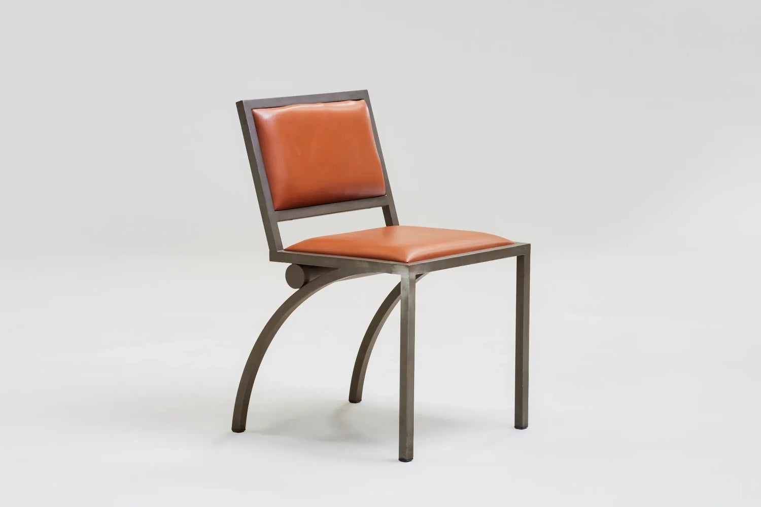 Set of 4 metal dining chairs 'Cylindre' by Jean-Michel Wilmotte