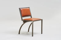 Set of 4 metal dining chairs 'Cylindre' by Jean-Michel Wilmotte