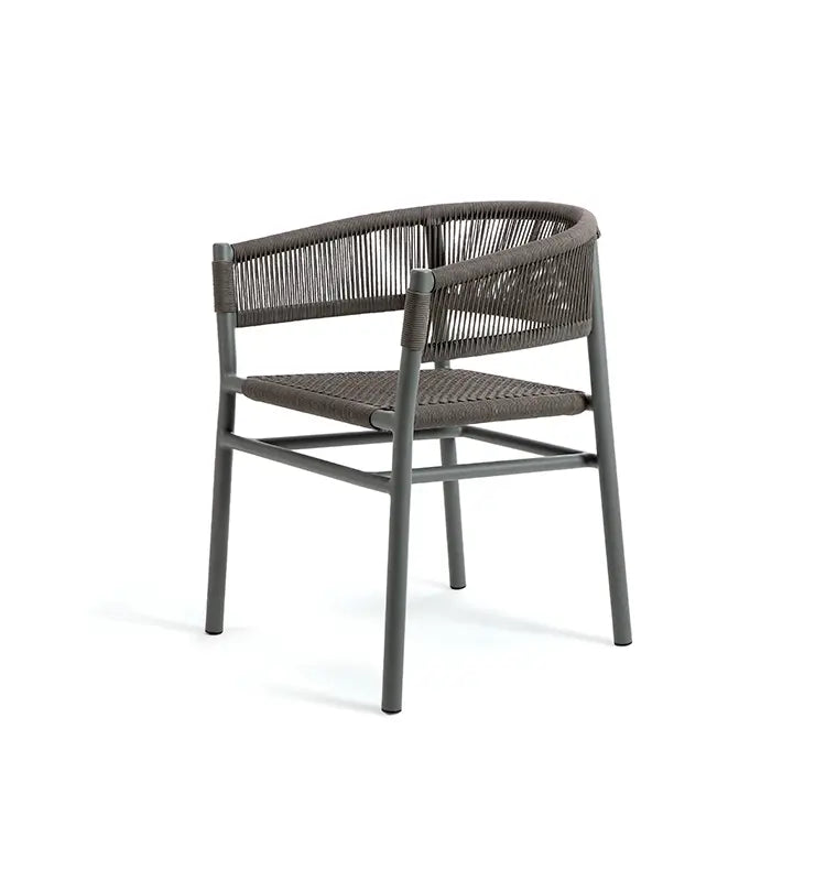 Kilt Dining Armchair with Aluminum Structure