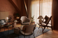 Co Lounge Chair - Base 4 pieds Siège rembourré avec accoudoirs