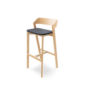 Merano Barstool - Veneer/Solid Wood and Upholstered Seat