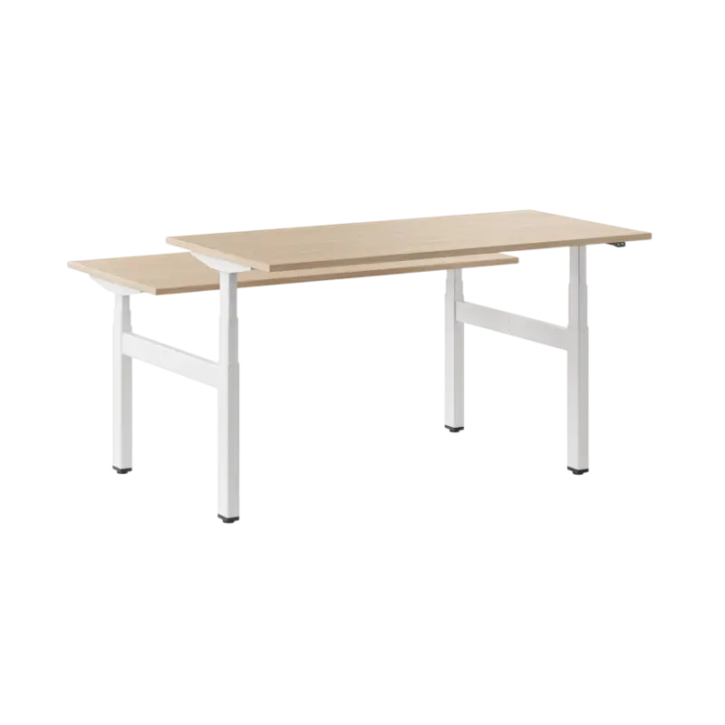 MOTION Sit Stand Desk - 2 Person Bench Metal Legs