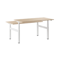 MOTION Sit Stand Desk - 2 Person Bench Metal Legs