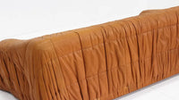 'Piumino' Cognac leather sofa