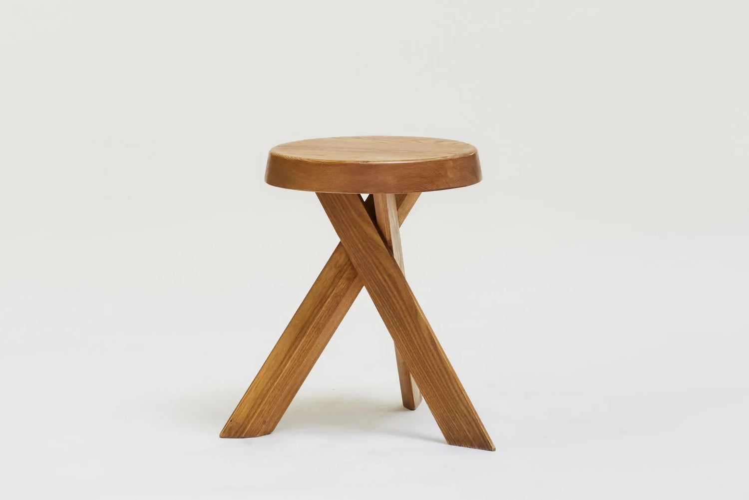 Elm stool 'S31' by Pierre Chapo